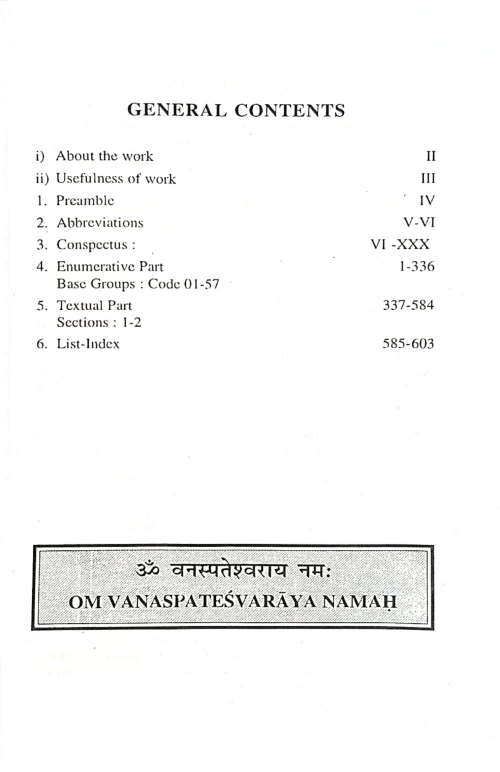 System of Plant Nomenclature in Ayurveda